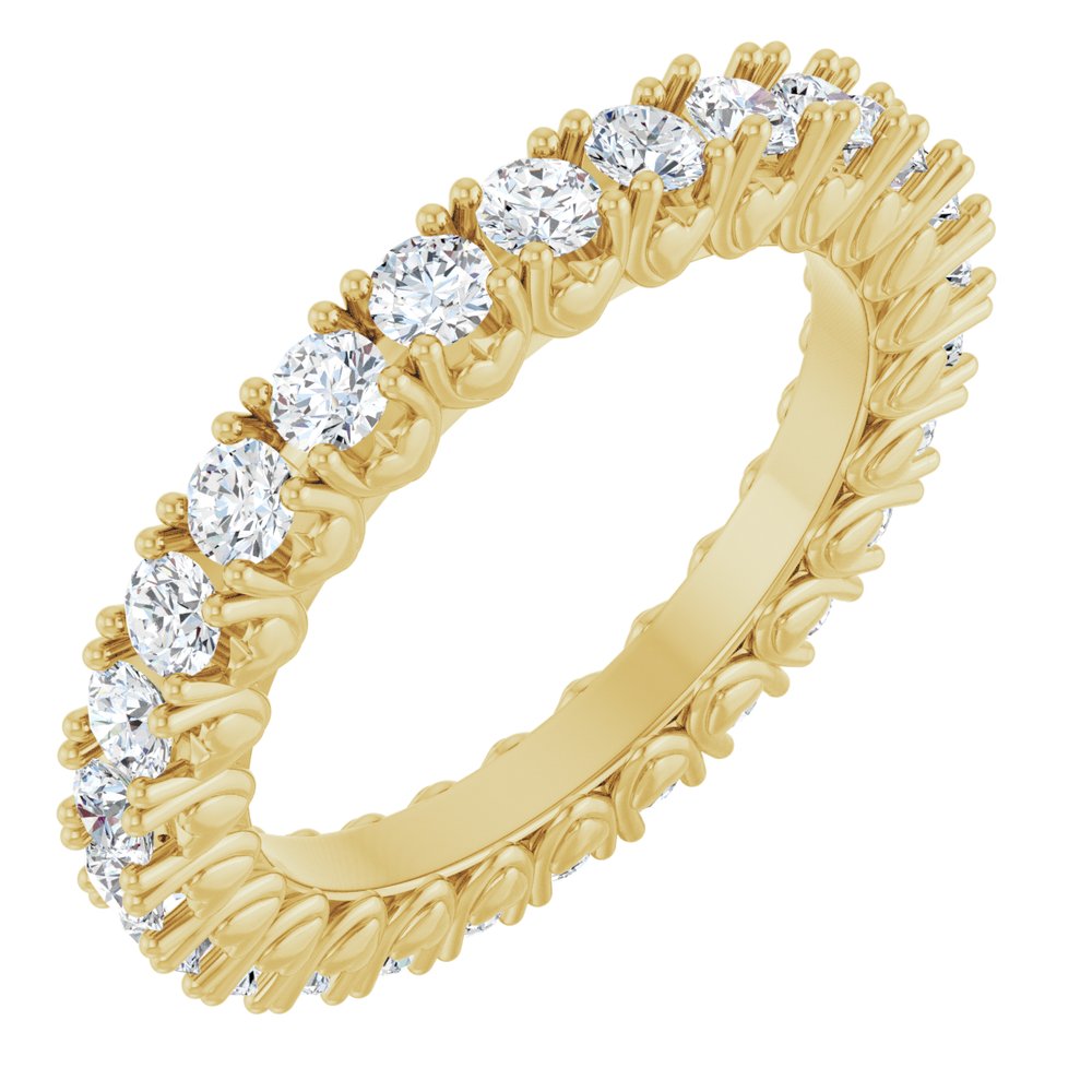 14K Yellow Gold 1 1/3 CTW Lab-Grown Diamond Eternity Band Size 7