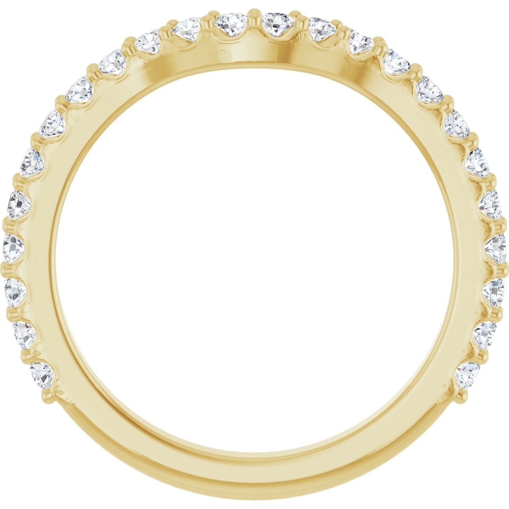 14K Yellow Gold 1/2 CTW Lab-Grown Diamond Contour Band