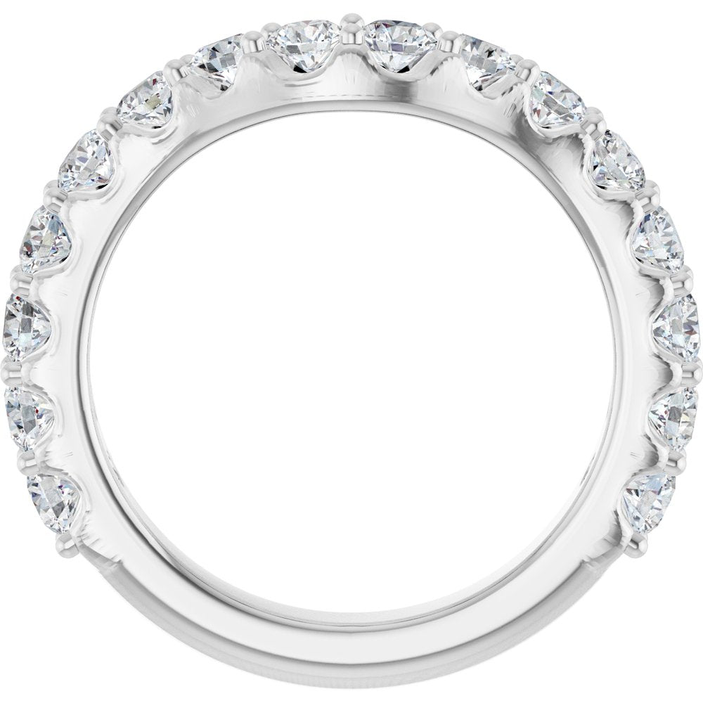 14K White Gold 1 1/4 CTW Lab-Grown Diamond Contour Band