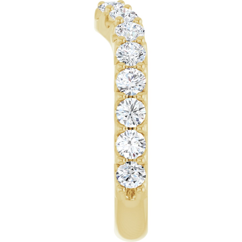 14K Yellow Gold 1 1/4 CTW Lab-Grown Diamond Contour Band