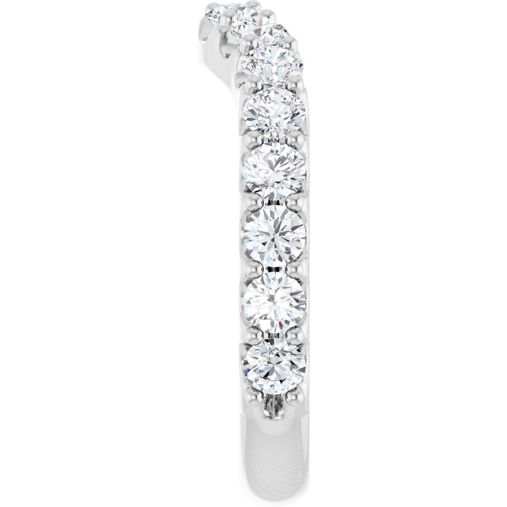 14K White Gold 1 1/4 CTW Lab-Grown Diamond Contour Band