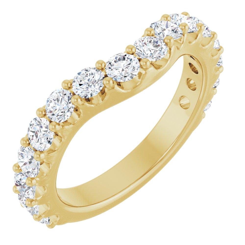 14K Yellow Gold 1 1/4 CTW Lab-Grown Diamond Contour Band