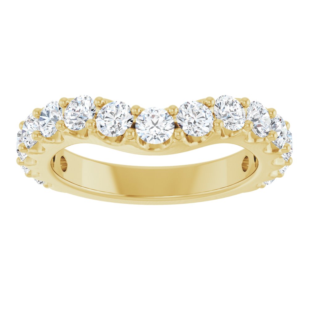14K Yellow Gold 1 1/3 CTW Lab-Grown Diamond Contour Band