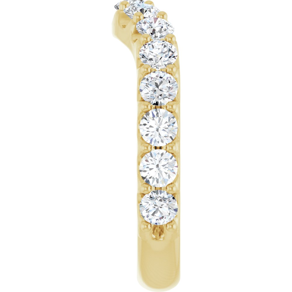 14K Yellow Gold 1 1/3 CTW Lab-Grown Diamond Contour Band