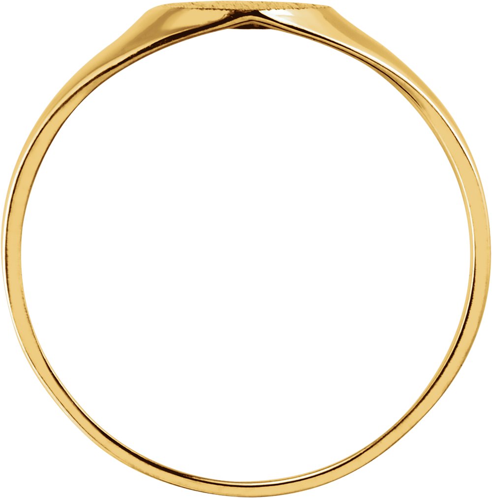 14K Yellow 6x6 mm Youth Heart Signet Ring