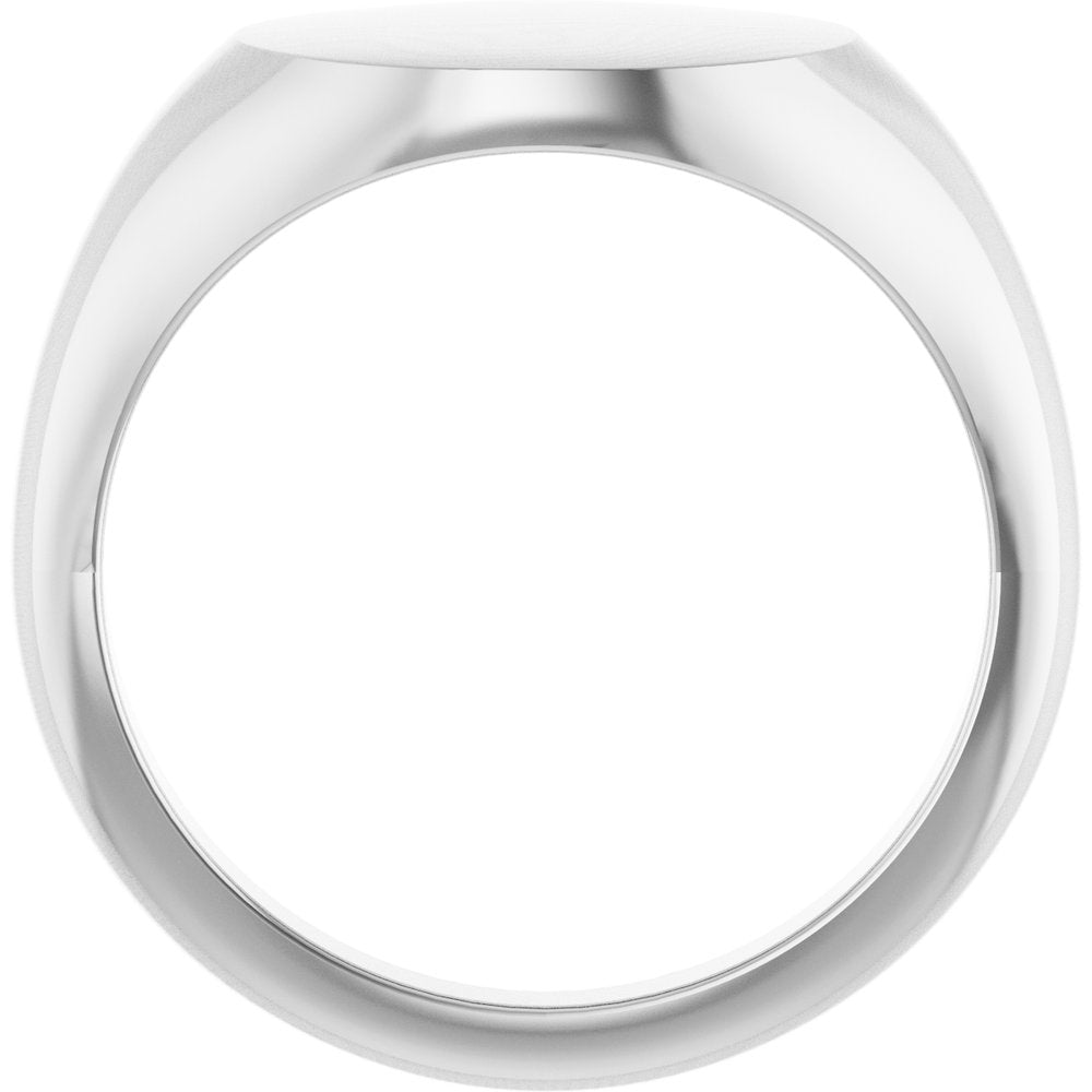 Sterling Silver 12x9 mm Oval Signet Ring