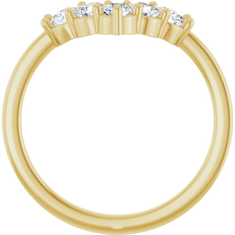 14K Yellow Gold 1/2 CTW Lab-Grown Diamond Contour Band