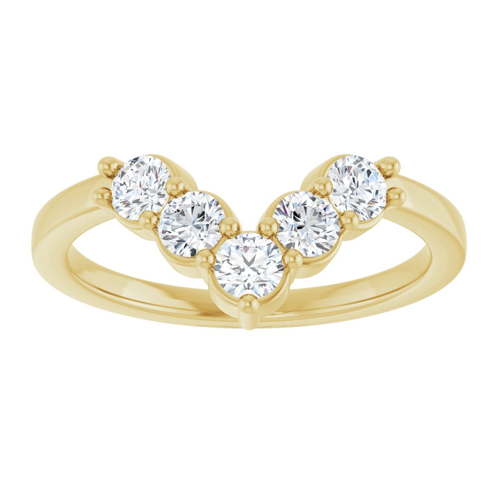 14K White Gold 1/2 CTW Lab-Grown Diamond Contour Band