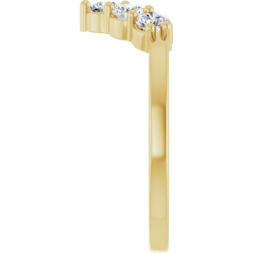 14K Yellow Gold 1/2 CTW Lab-Grown Diamond Contour Band