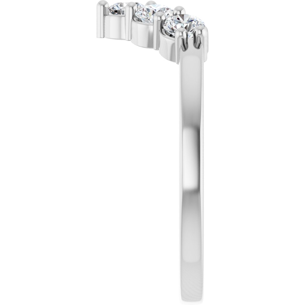 14K White Gold 1/2 CTW Lab-Grown Diamond Contour Band