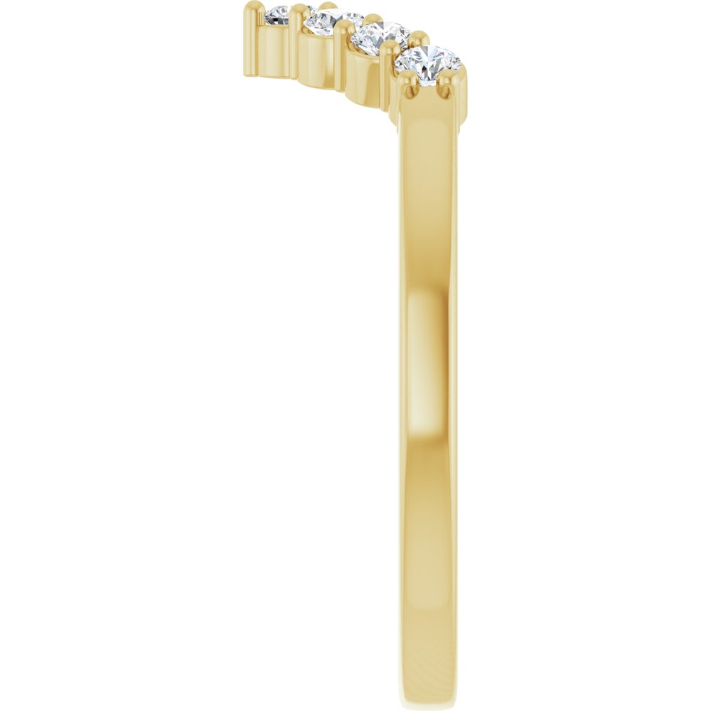 14K Yellow Gold 1/5 CTW Natural Diamond Contour Band