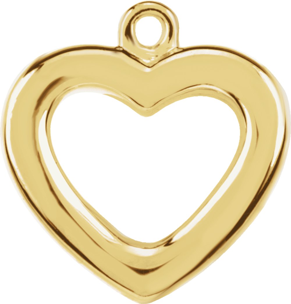 14K Yellow Heart Dangle