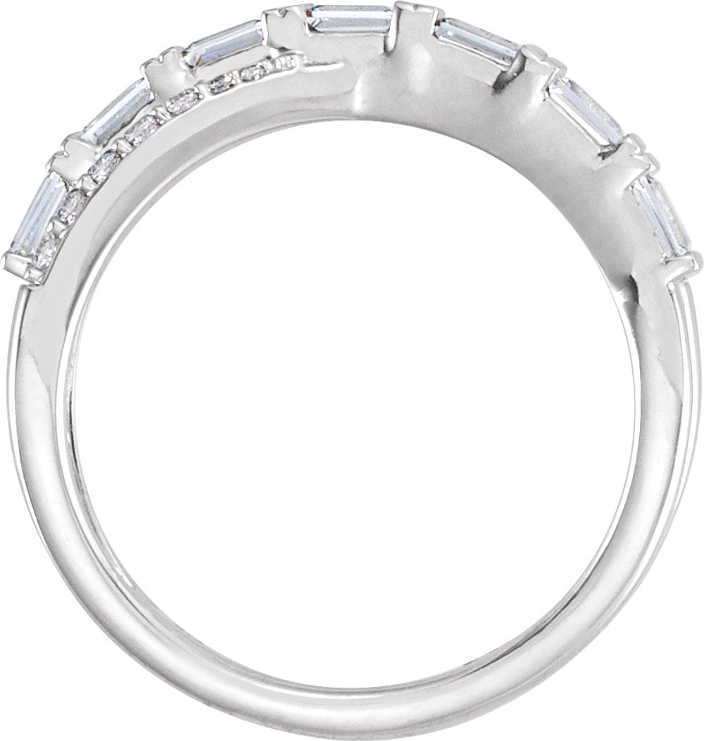 14K White Gold 3/8 CTW Natural Diamond Ring