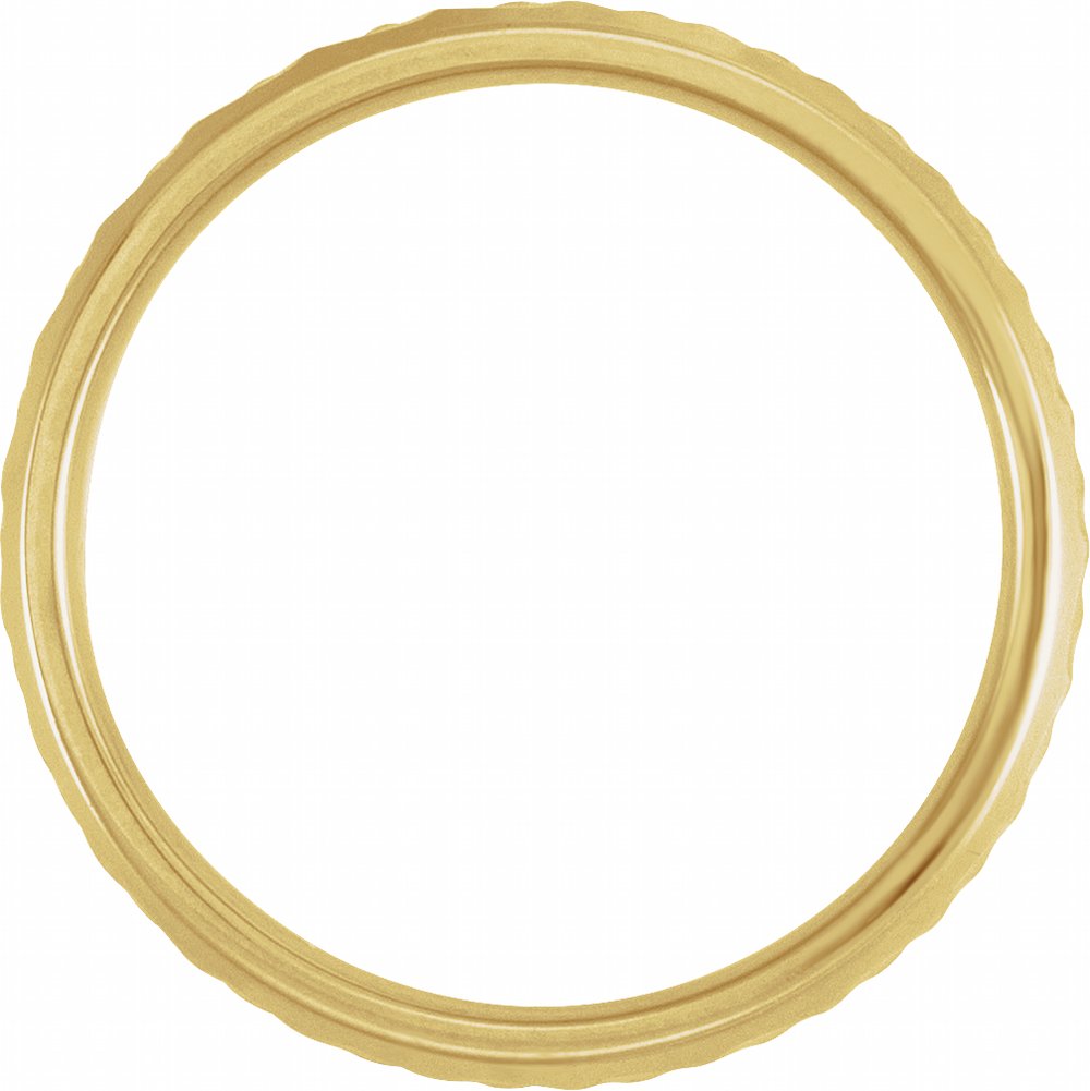 14K Yellow Gold 6 mm Patterned Band Size 7