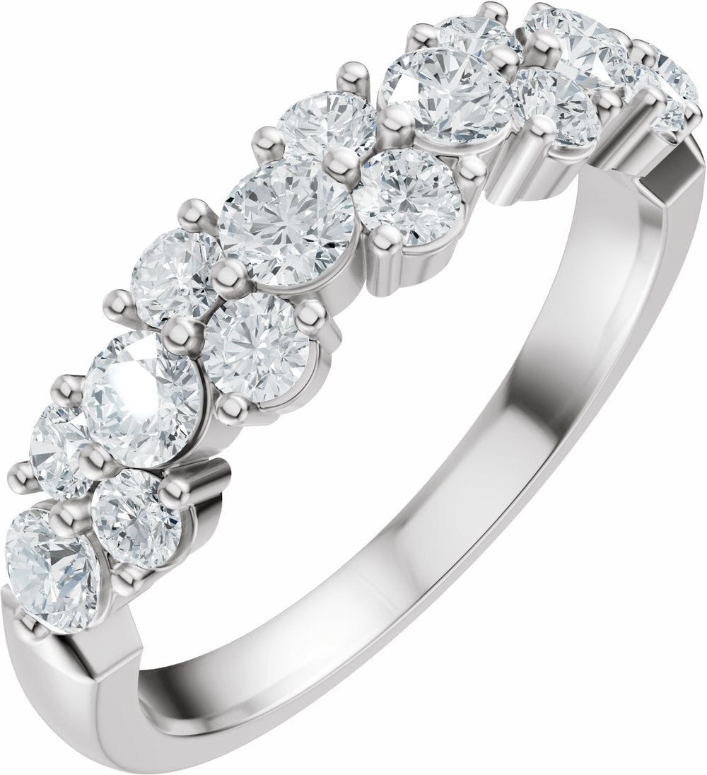 14K White 1 CTW Lab-Grown Diamond Anniversary Band