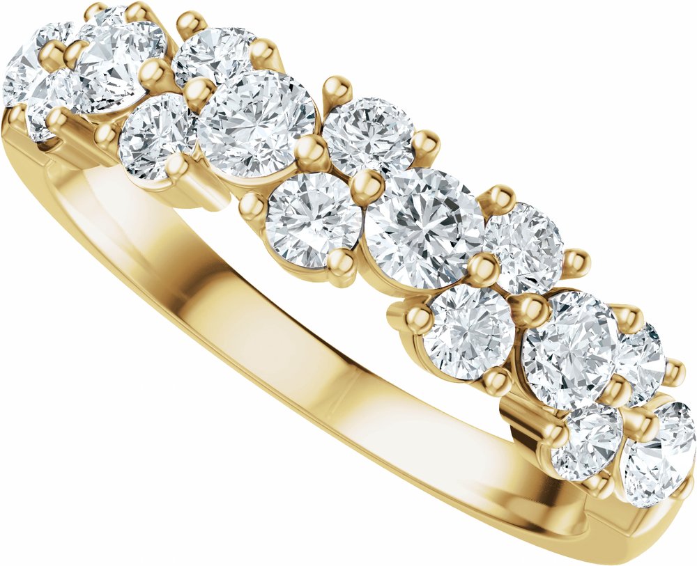 14K Yellow 1 CTW Lab-Grown Diamond Anniversary Band