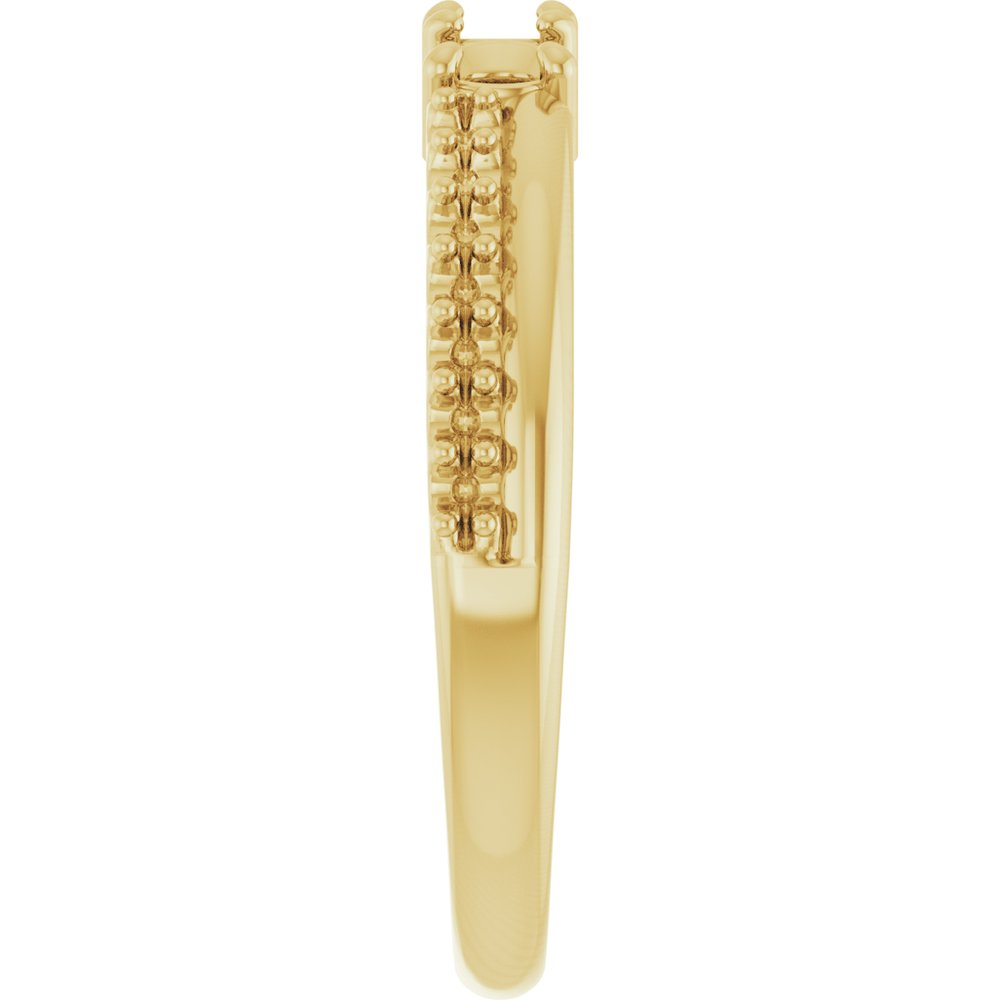 10K Yellow Gold 3 mm Round 4-Stone Accented Family Ring Mounting