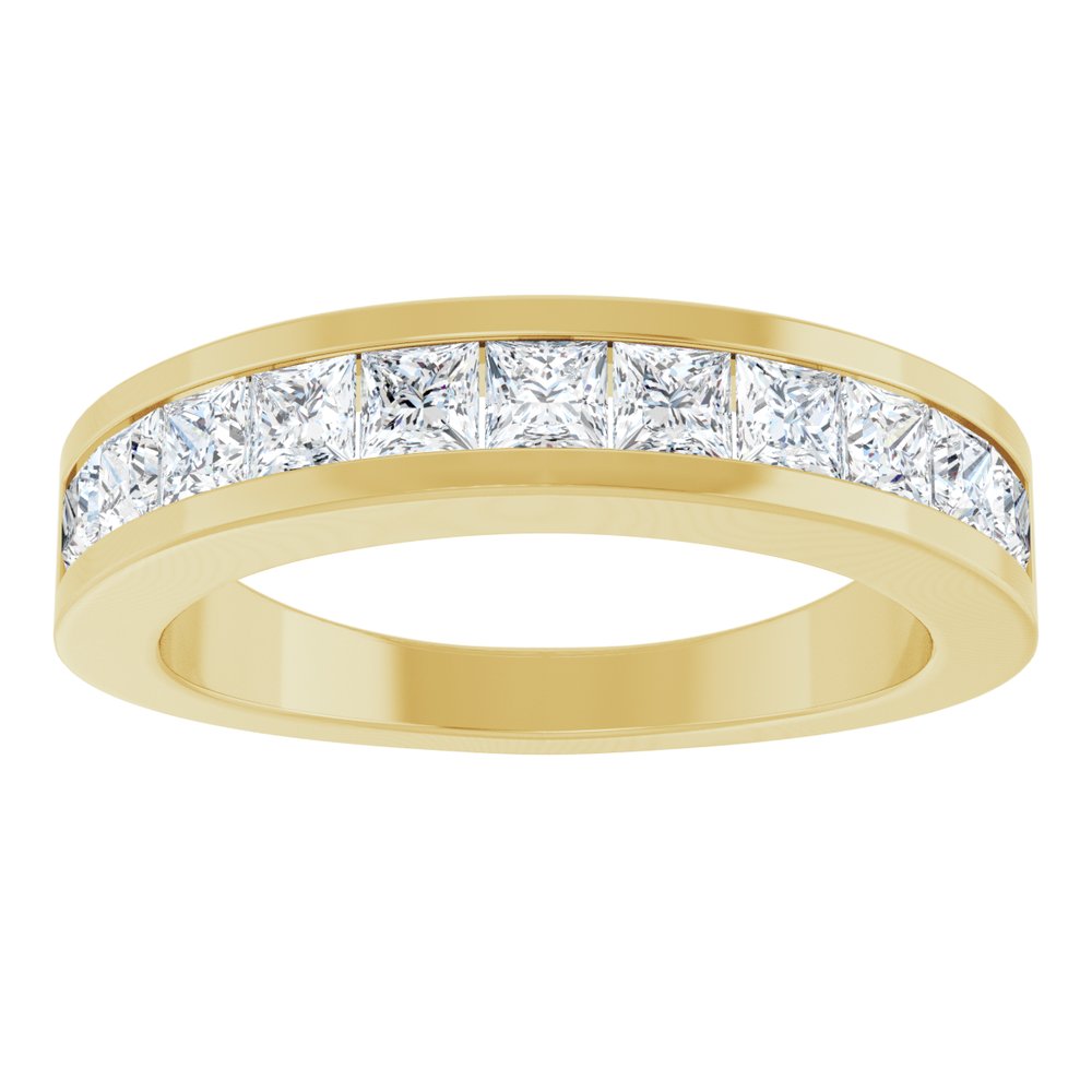 14K Yellow Gold 1 CTW Lab-Grown Diamond Channel-Set Anniversary Band Size 7