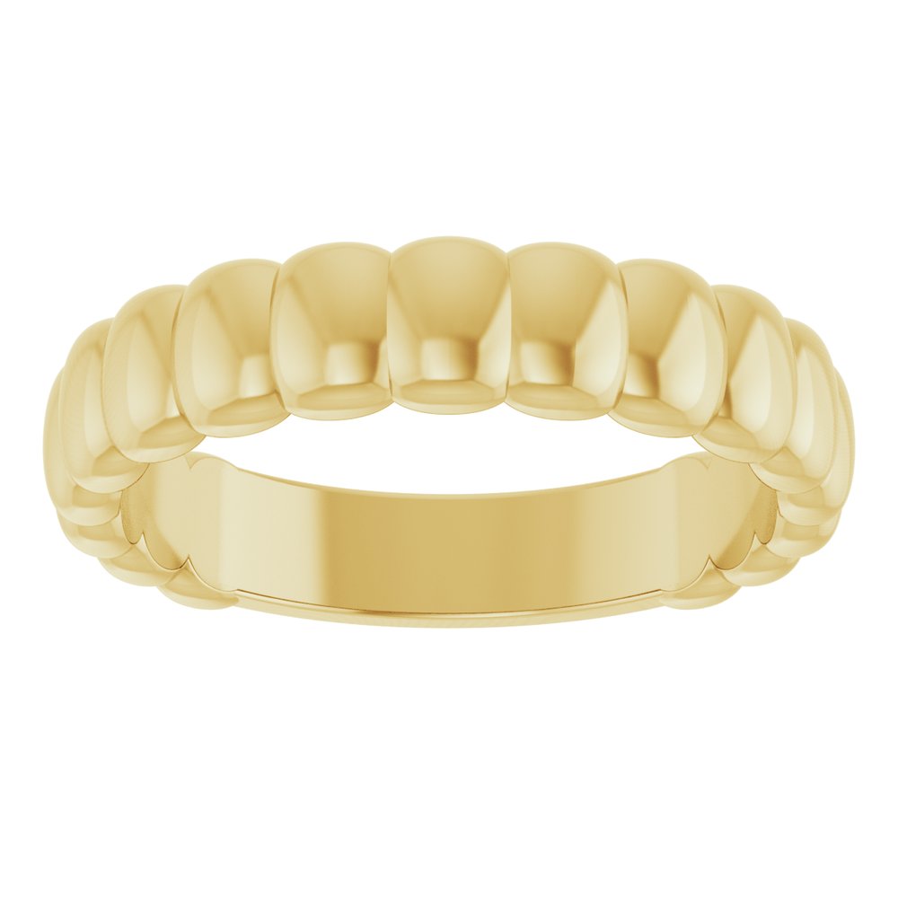 14K Yellow Gold 4 mm Fluted Band Size 7