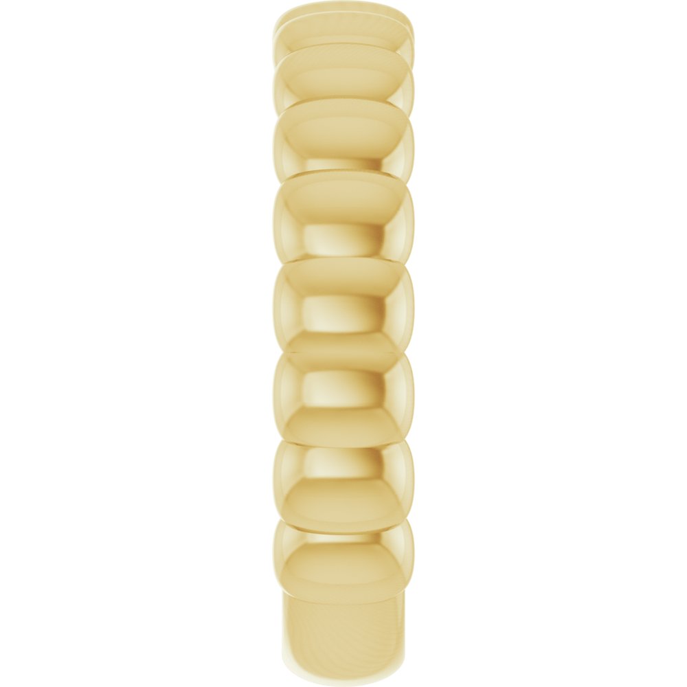 14K Yellow Gold 4 mm Fluted Band Size 7