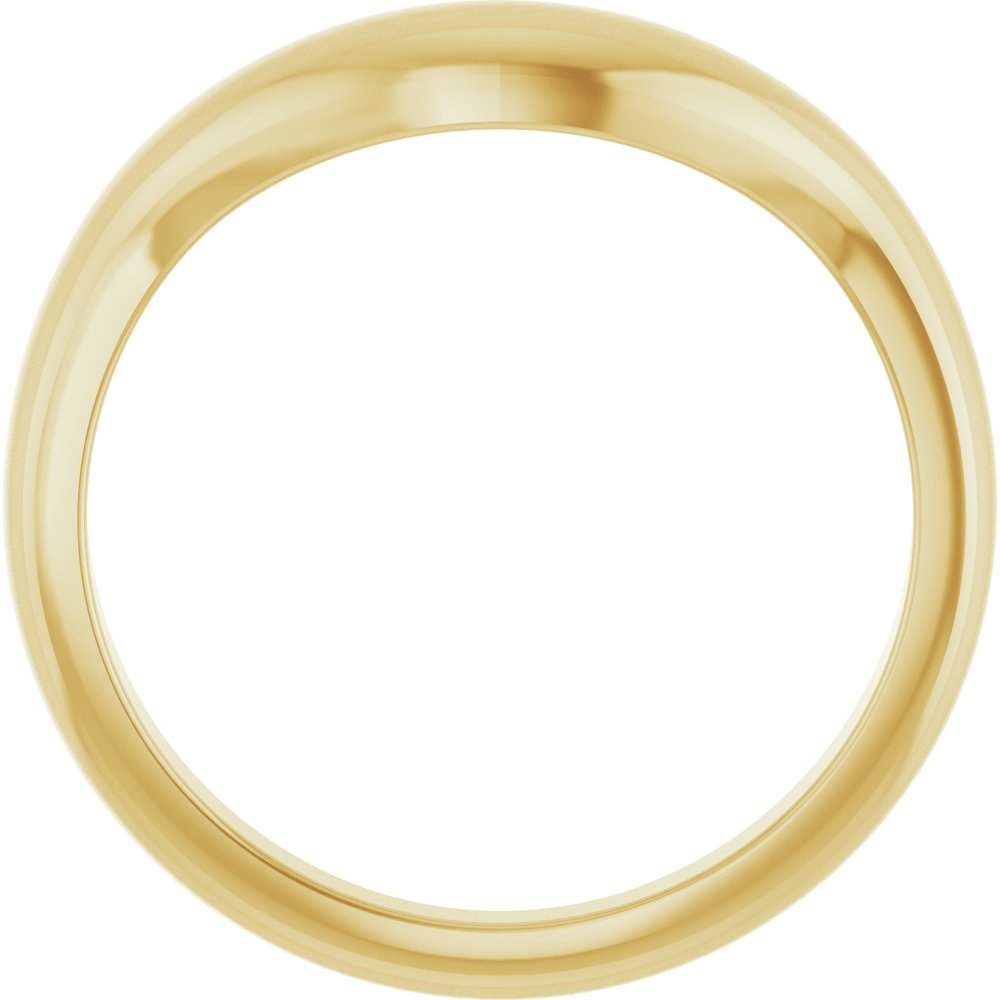 14K Yellow Gold Contour Band