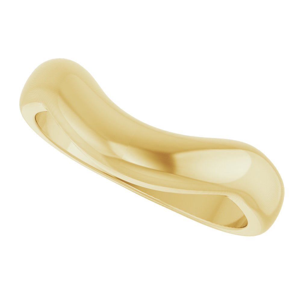 14K Yellow Gold Contour Band