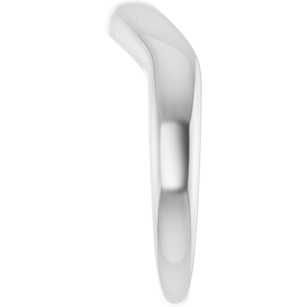 14K White Gold Contour Band
