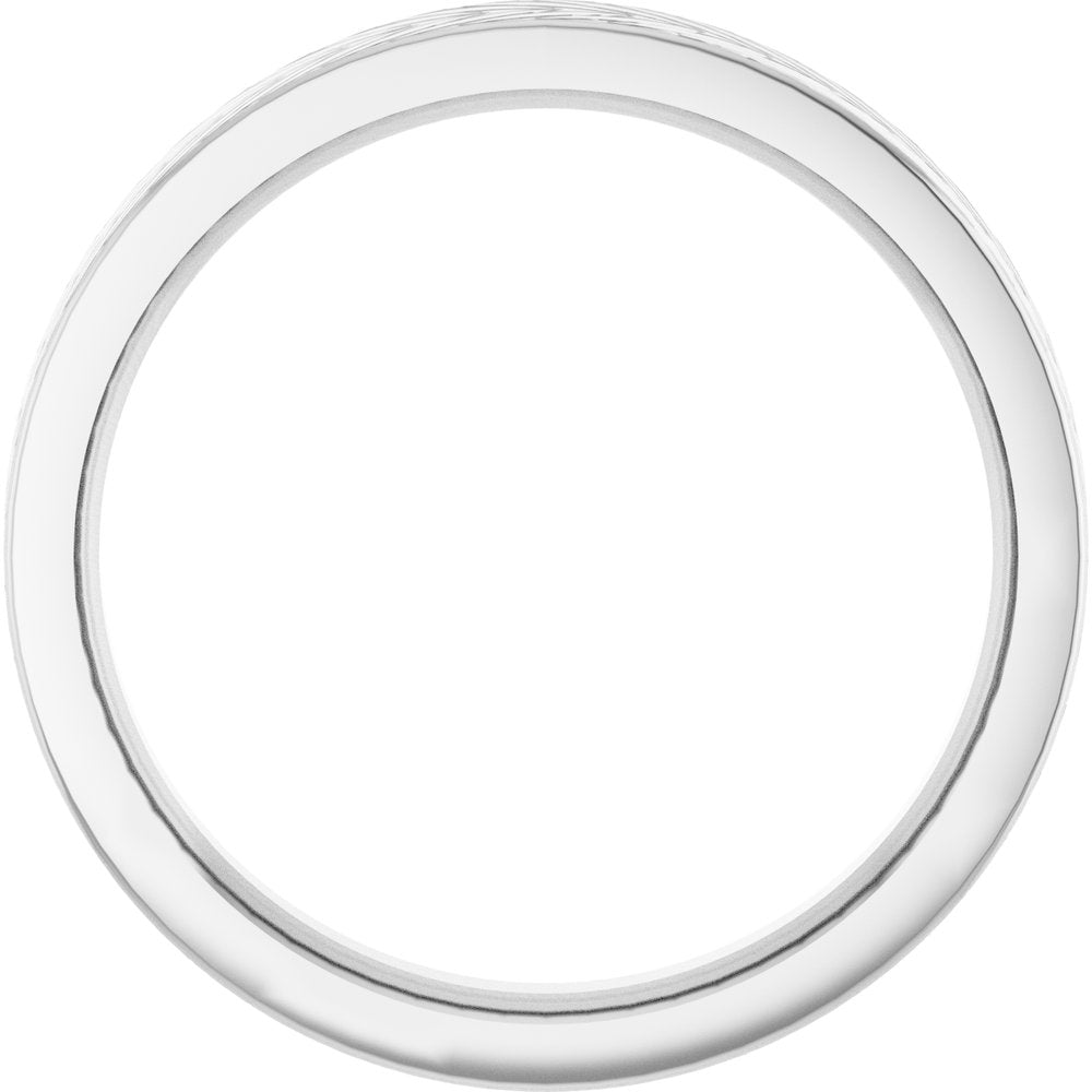 14K White Gold 3 mm Wheat Patterned Band Size 7
