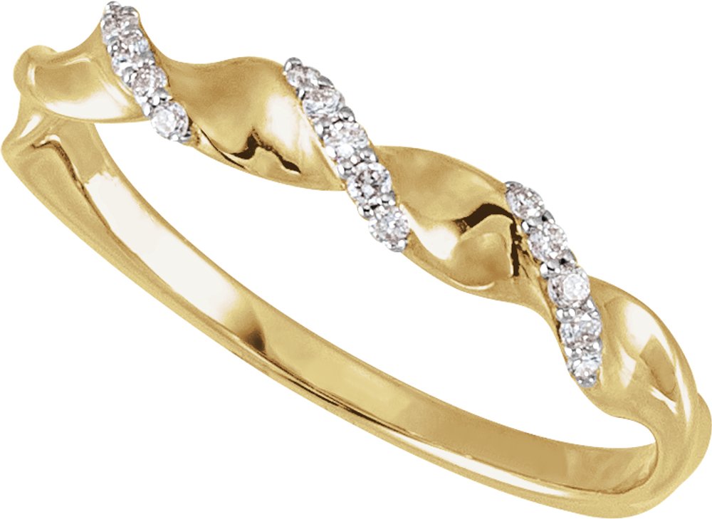 14K Yellow Gold .08 CTW Natural Diamond Anniversary Band