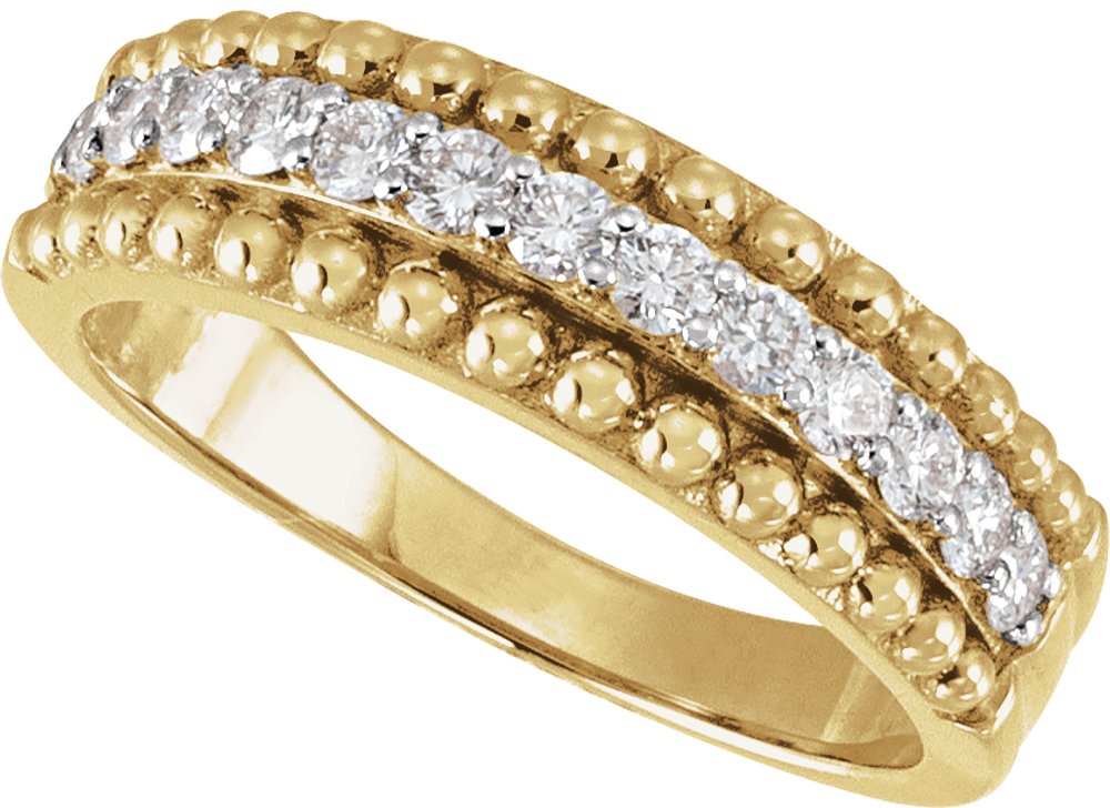14K Yellow Gold 1/2 CTW Lab-Grown Diamond Anniversary Band
