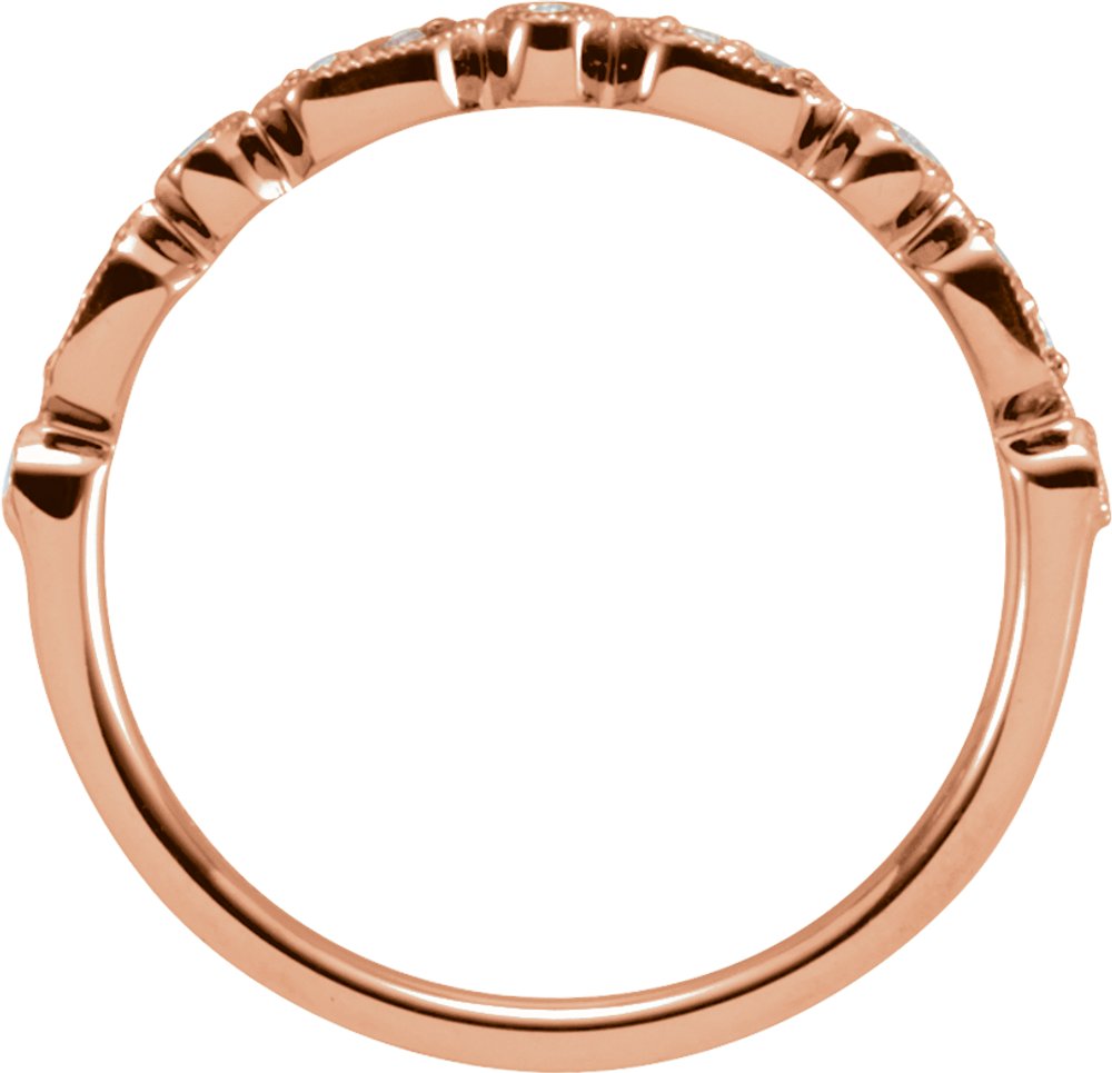 14K Rose Gold 1/8 CTW Natural Diamond Stackable Ring
