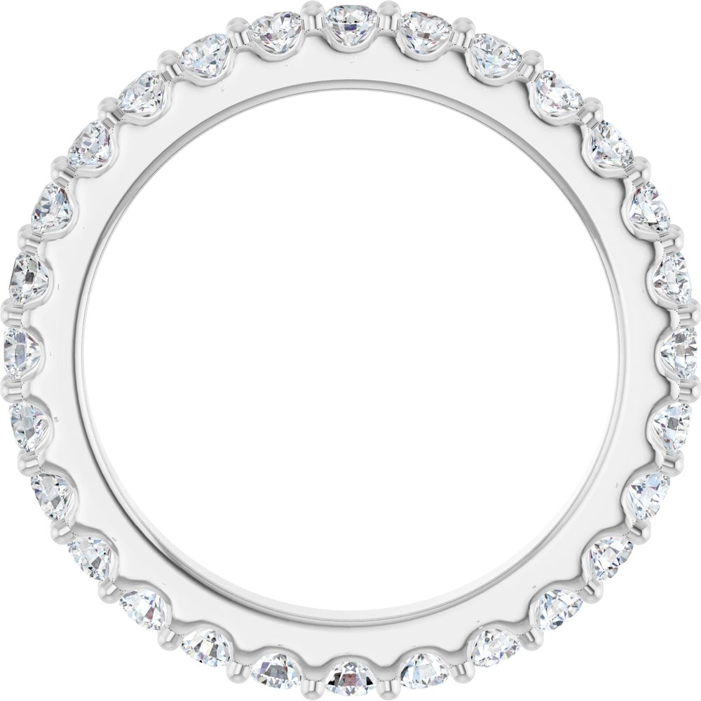 14K White Gold 3/4 CTW Lab-Grown Diamond Eternity Band Size 5.5