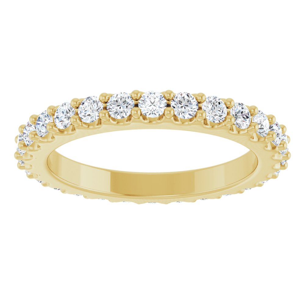 14K Yellow Gold 3/4 CTW Lab-Grown Diamond Eternity Band Size 5.5