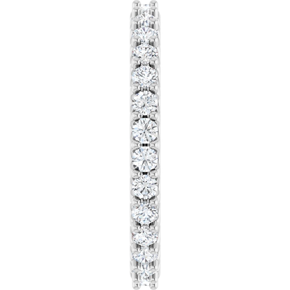 14K White Gold 7/8 CTW Natural Diamond Eternity Band Size 6.5