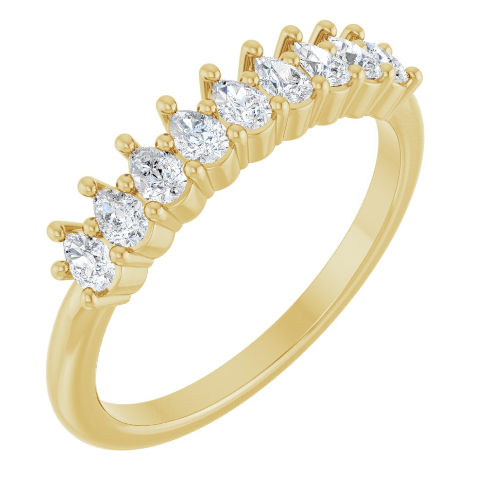 14K Yellow Gold 3/4 CTW Lab-Grown Diamond Anniversary Band
