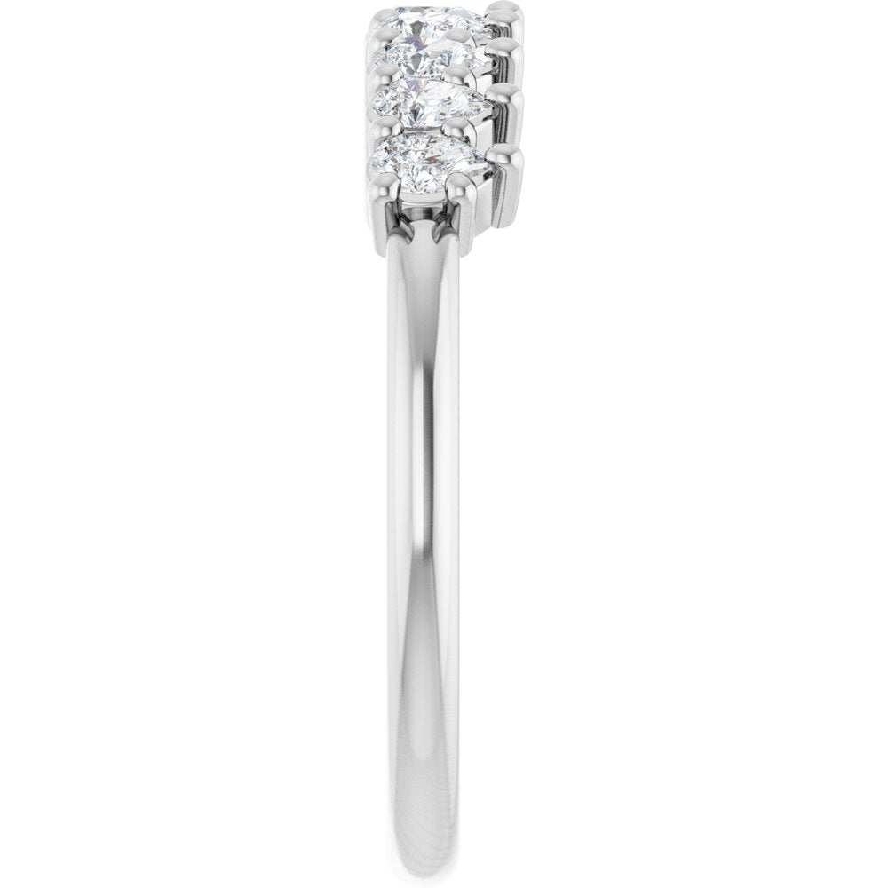 14K White Gold 3/4 CTW Lab-Grown Diamond Anniversary Band