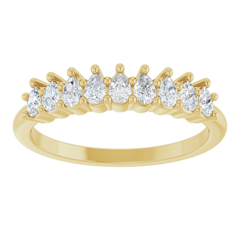 14K Yellow Gold 3/4 CTW Lab-Grown Diamond Anniversary Band