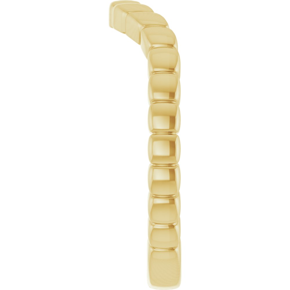 14K Yellow Gold Fluted Contour Band