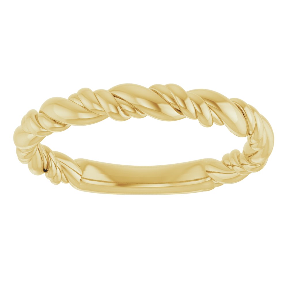 14K Yellow Gold Stackable Rope Ring