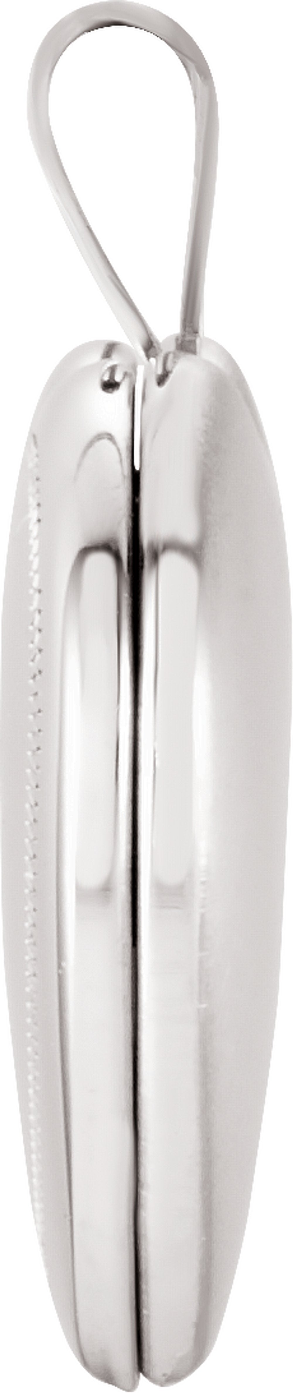 Sterling Silver 20.7x15.7 mm Cross Heart Locket