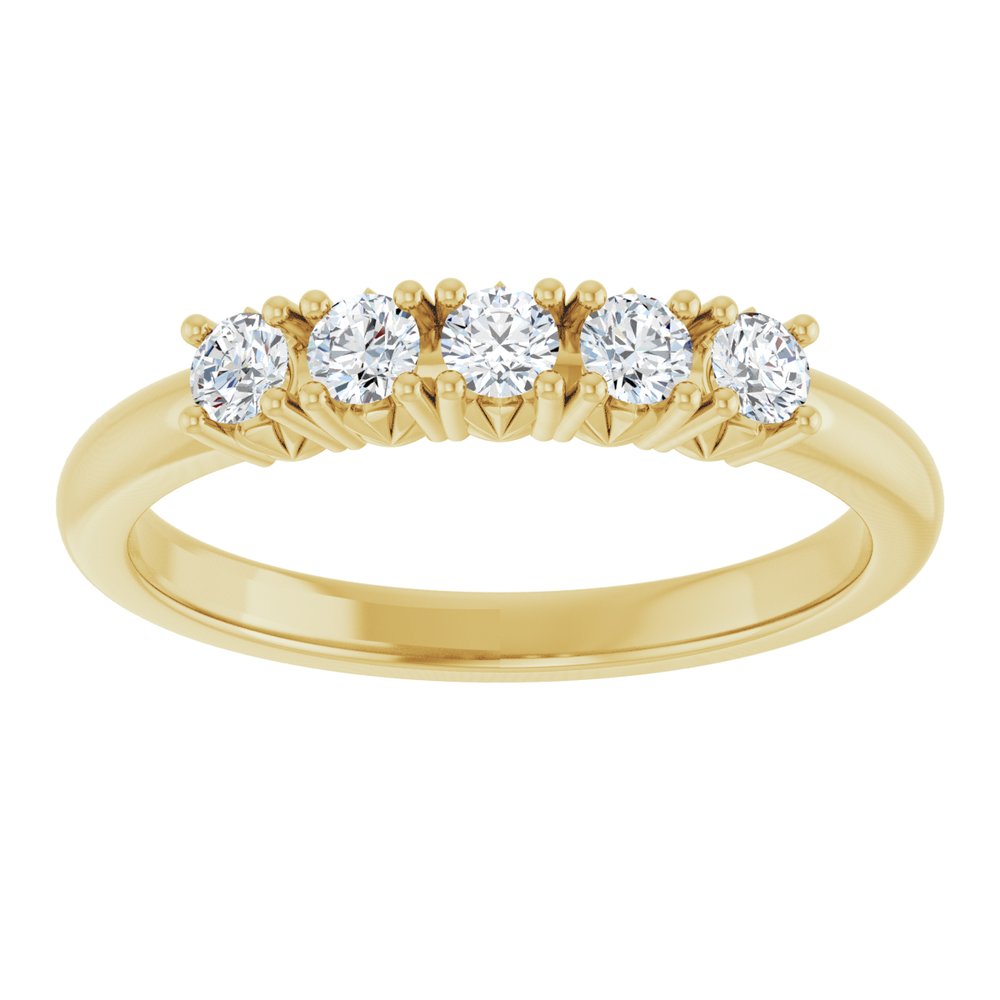 14K Yellow Gold 1/3 CTW Lab-Grown Diamond Anniversary Band