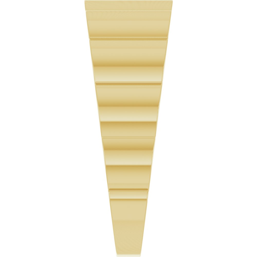 14K Yellow Gold 7 mm Grooved Tapered Band Size 7