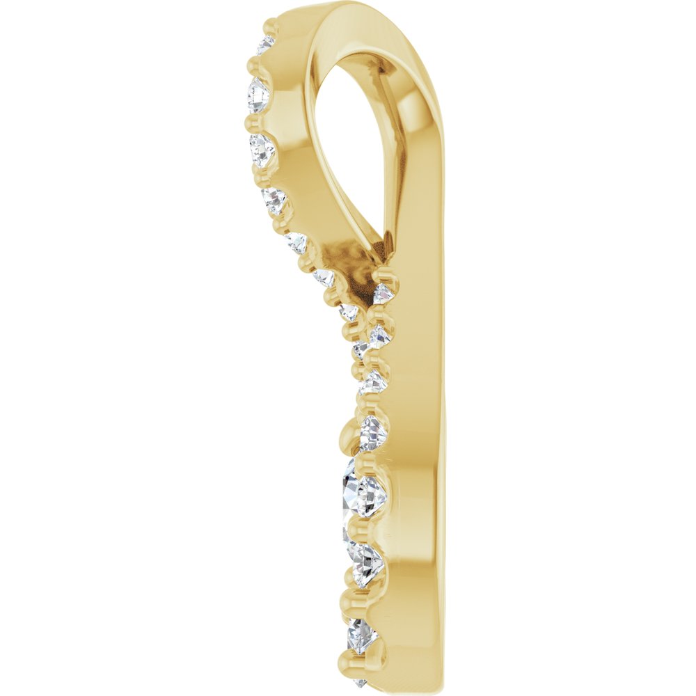 14K Yellow Gold 1/5 CTW Lab-Grown Diamond Freeform Pendant