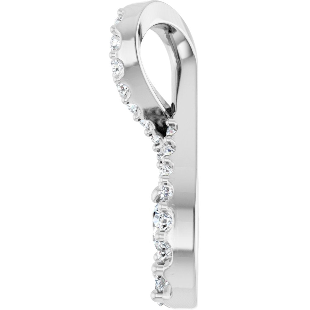 14K White Gold 1/5 CTW Lab-Grown Diamond Freeform Pendant
