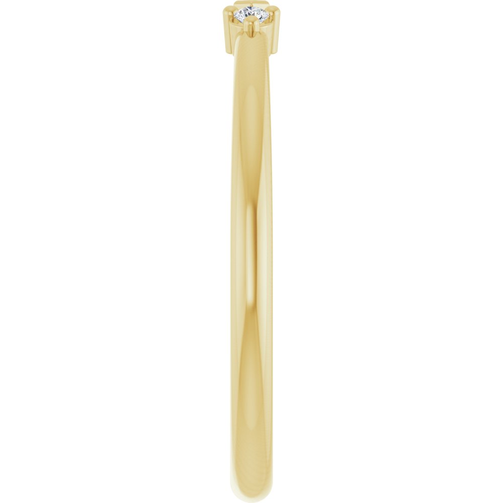 14K Yellow Gold .05 CTW Natural Diamond Stackable Ring