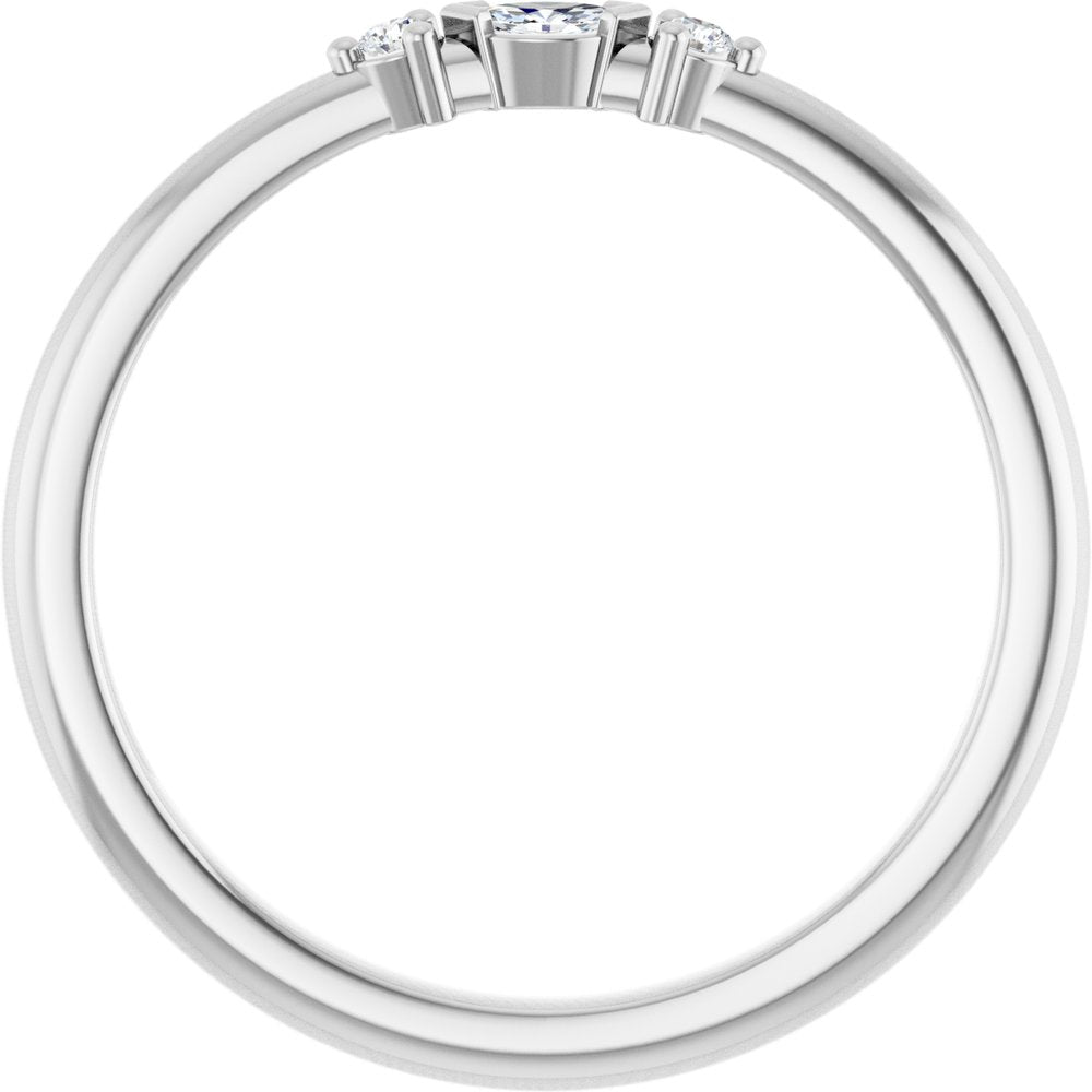 Sterling Silver .06 CTW Lab-Grown Diamond Stackable Ring