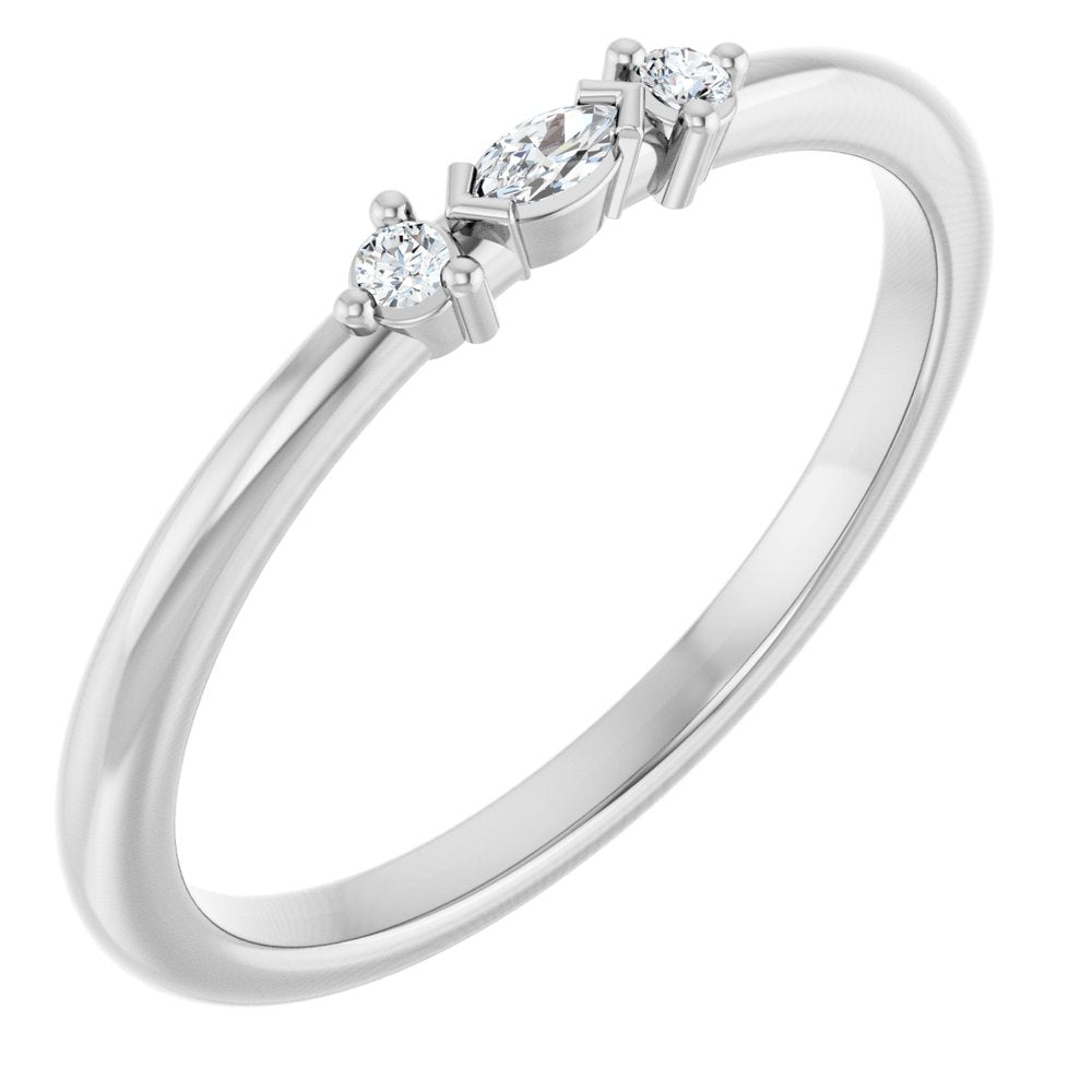 Sterling Silver .06 CTW Lab-Grown Diamond Stackable Ring