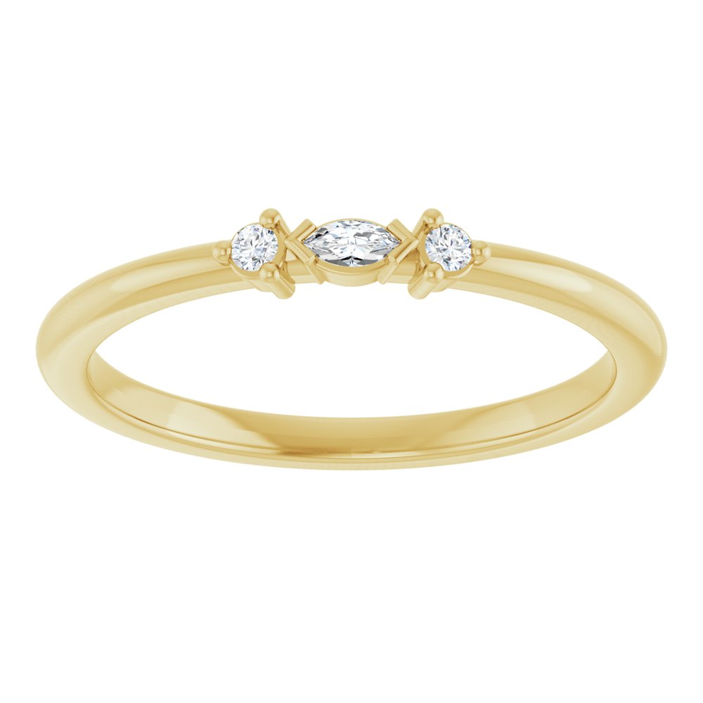 14K Yellow Gold .05 CTW Natural Diamond Stackable Ring