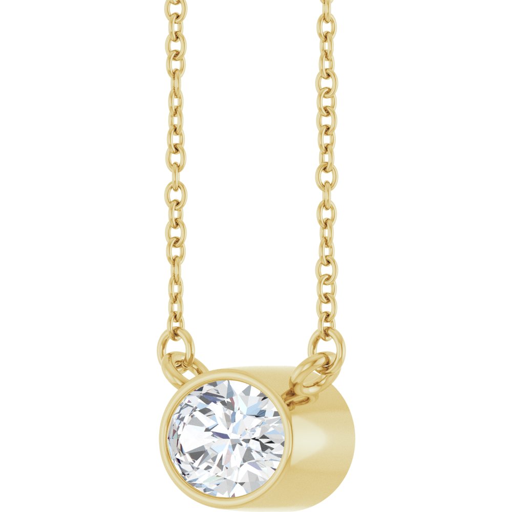 14K Yellow Gold 3/4 CT Lab-Grown Diamond 18" Necklace