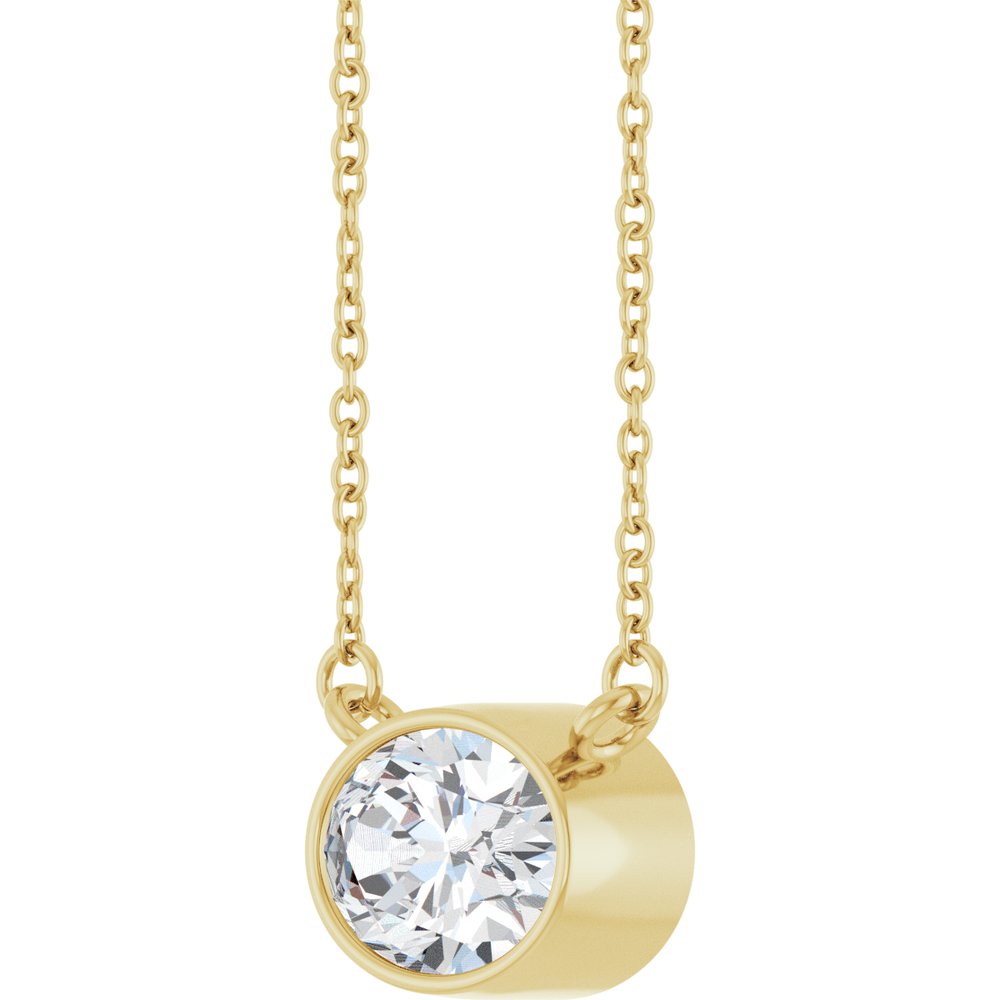 14K Yellow Gold 1 CT Lab-Grown Diamond 18" Necklace